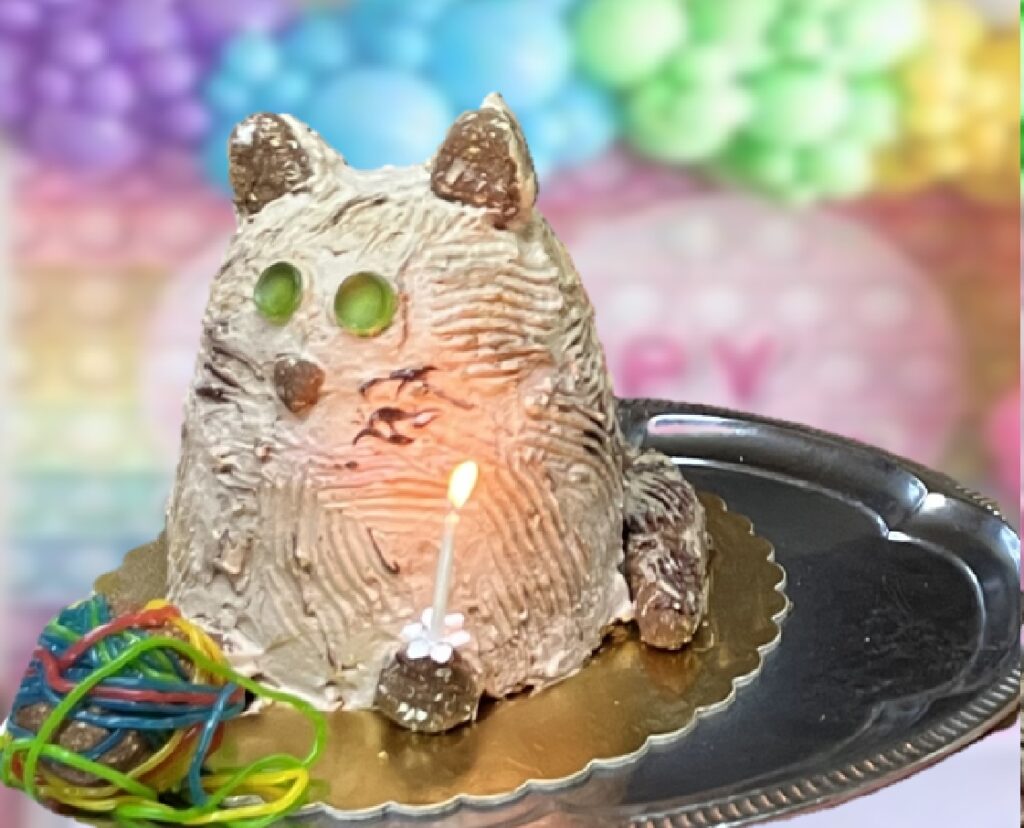 cica szülinapi torta
